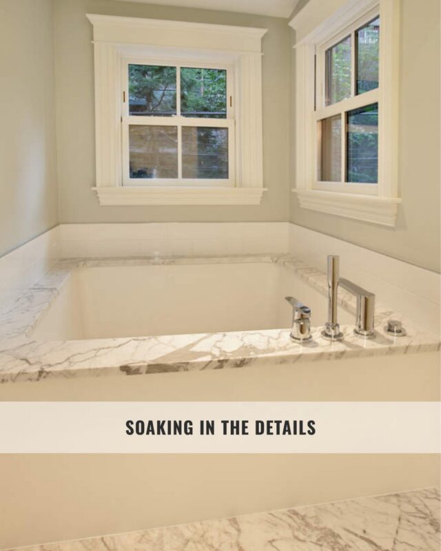Some spaces are meant to be slowed down and soaked in.

A soaking tub creates the moment — but it’s the surrounding details that shape the experience. Custom milled window casings, carefully scaled trim, and thoughtful millwork bring warmth, proportion, and quiet beauty to the space.

These are the details that turn a bathroom into a place to truly unwind.

Designed and built by Any Season Design Build.

#AnySeasonDesignBuild #CustomMillwork #BathroomDesign #NorthShoreHomes #DesignBuild #SoakingTub #LuxuryBath