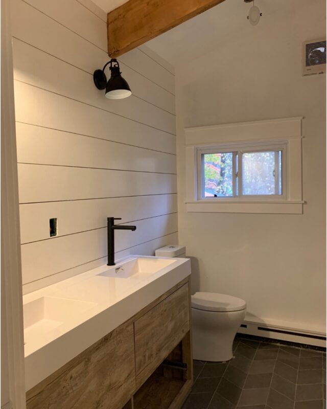 A successful space is built on the details.

Custom millwork introduces warmth and character, while a palette of black and white creates a sense of balance throughout the room. From the wall paneling to the carefully selected floor tile, each element was chosen to complement the others and create a cohesive design.

The result is a bathroom that feels both timeless and distinctly modern.

#AnySeasonDesignBuild #CustomDesign #Contrast #Millwork